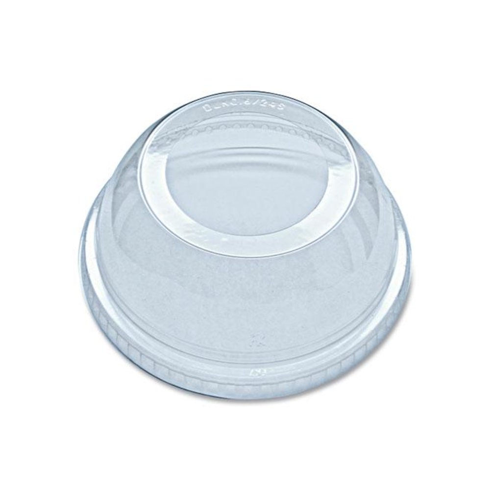 Greenware Cold Drink Lids, Dome, Fits 16 oz to 24 oz Cold Cups, Plastic, Clear, 1,000/Carton. Picture 1