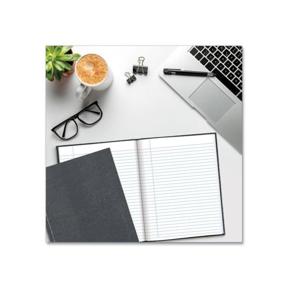 Executive Notebook, 1-Subject, Medium/College Rule, Cool Gray Cover, (72) 9.25 x 7.25 Sheets. Picture 3