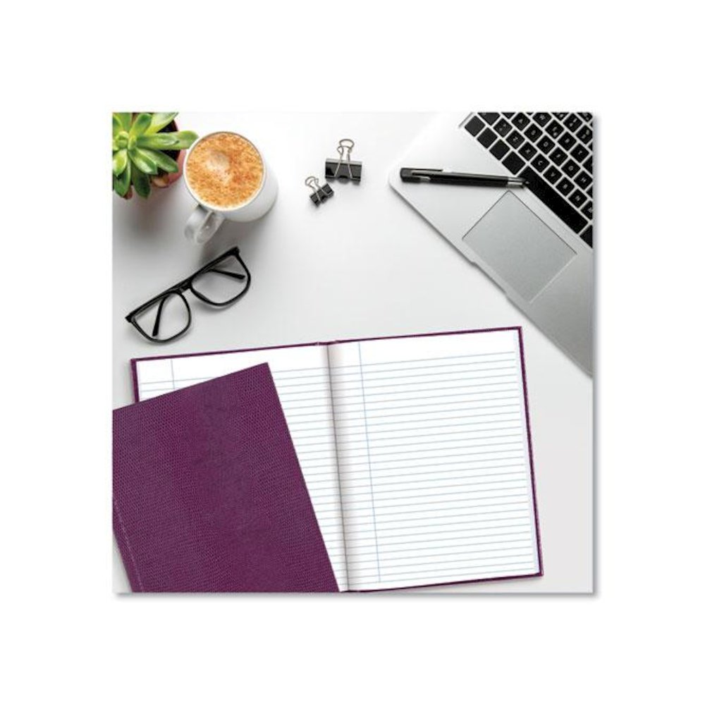 Executive Notebook, 1-Subject, Medium/College Rule, Grape Cover, (72) 9.25 x 7.25 Sheets. Picture 4