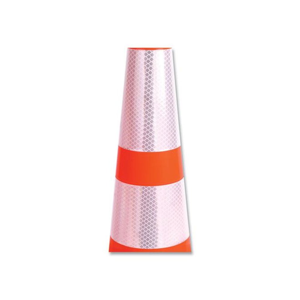 Traffic Cone, 11.5 x 11.5 x 28, Orange/Silver/Black. Picture 4