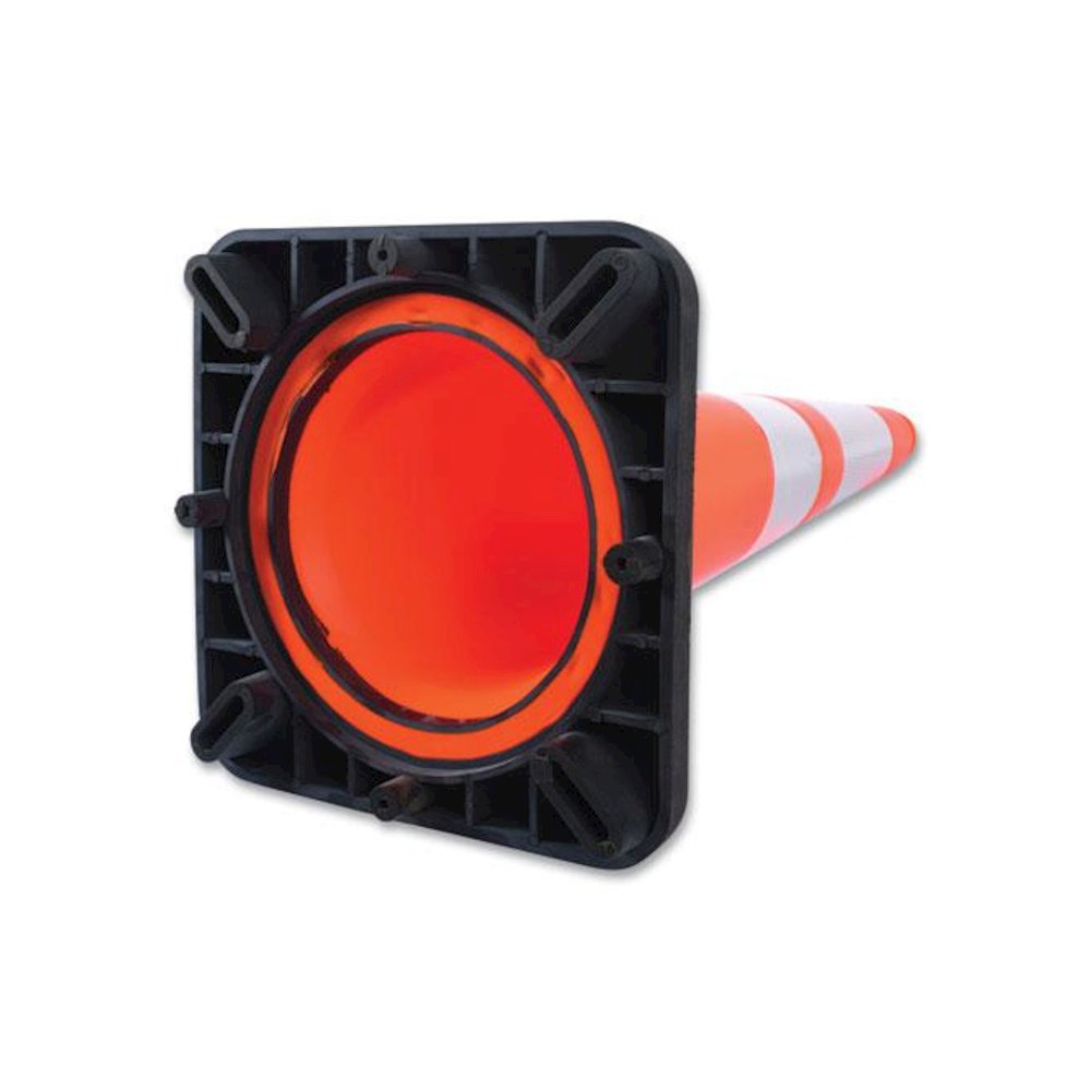 Traffic Cone, 11.5 x 11.5 x 28, Orange/Silver/Black. Picture 3