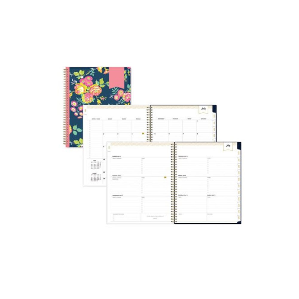 Day Designer Peyton Create-Your-Own Cover Weekly/Monthly Planner, Floral, 11 x 8.5, Navy, 12-Month (July to June): 2025-2026. Picture 1