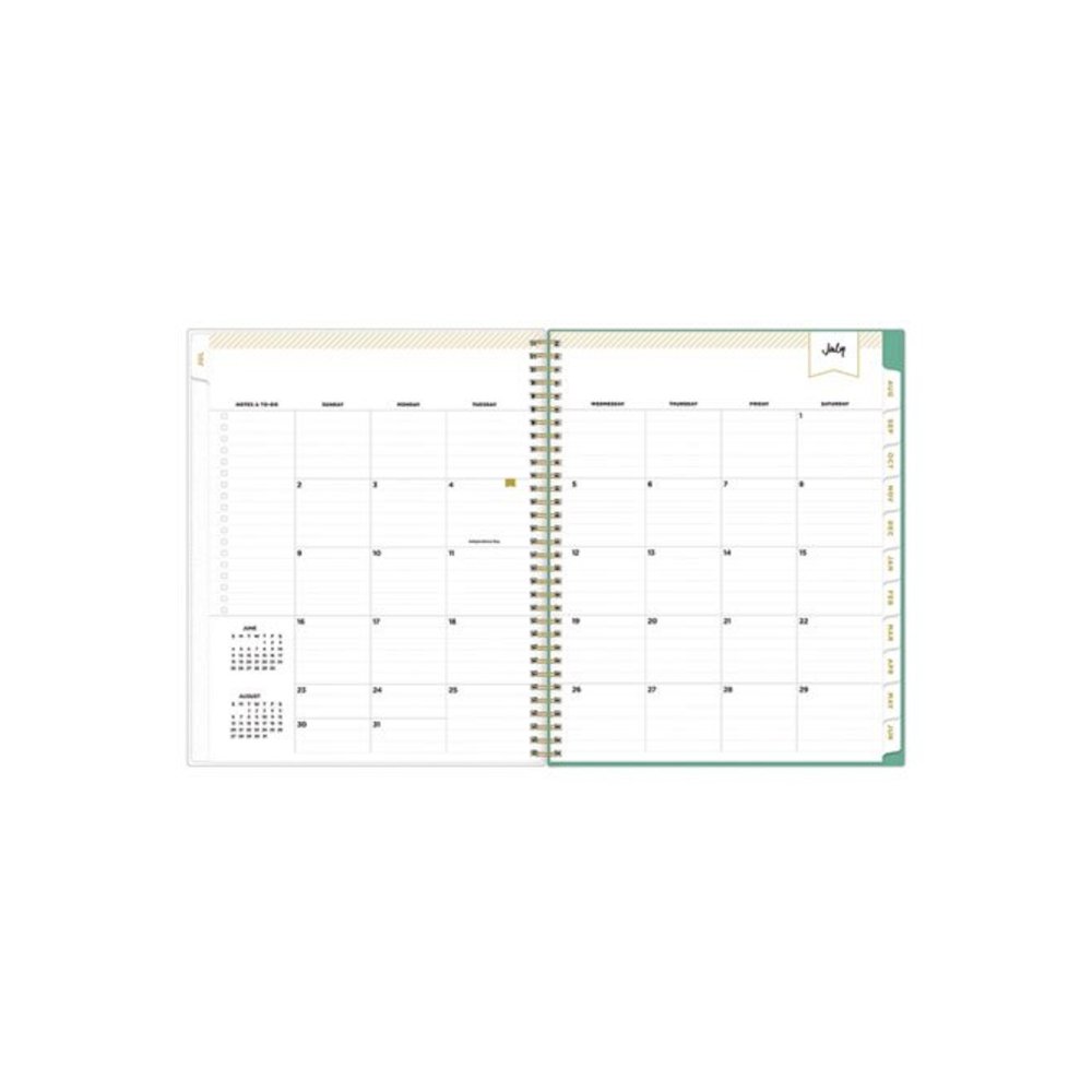 Day Designer Academic Year Weekly/Monthly Frosted Planner, Palms Artwork, 11 x 8.5, 12-Month (July to June): 2025 to 2026. Picture 3