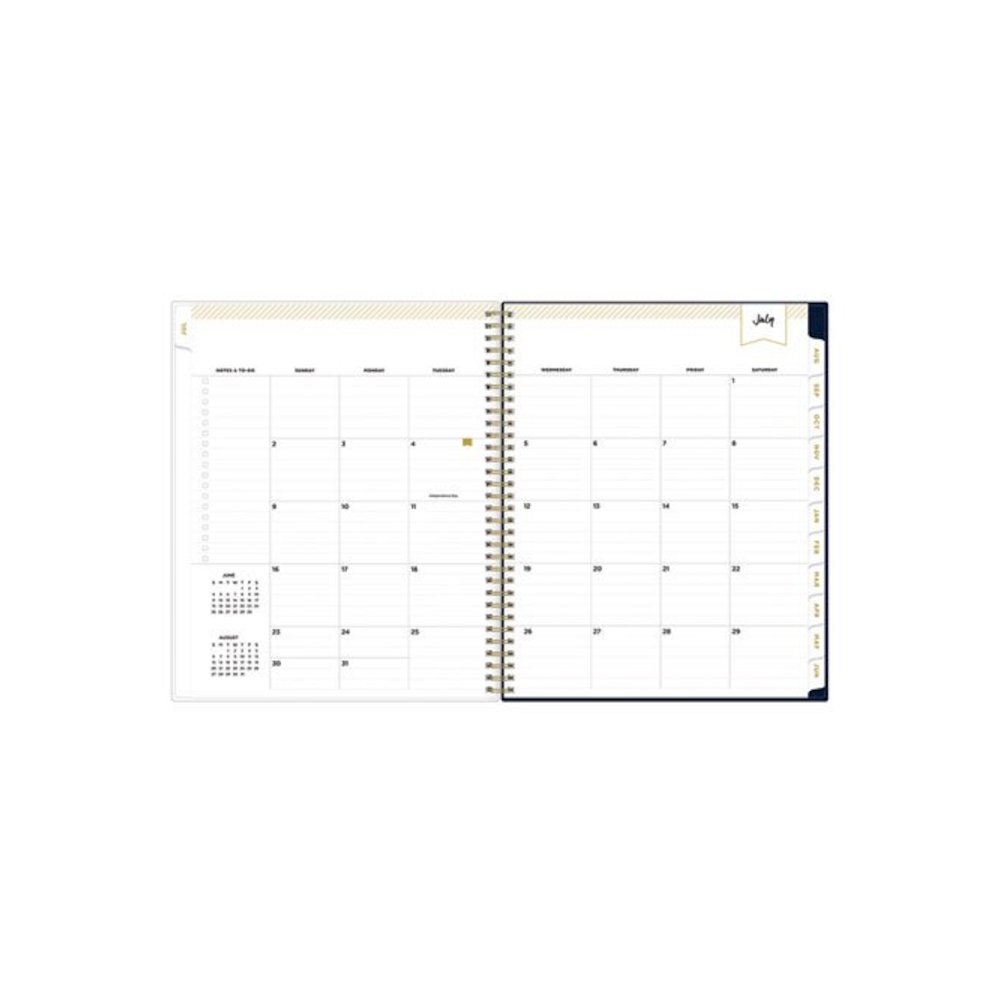 Day Designer Peyton Create-Your-Own Cover Weekly/Monthly Planner, Floral, 11 x 8.5, Navy, 12-Month (July to June): 2025-2026. Picture 3