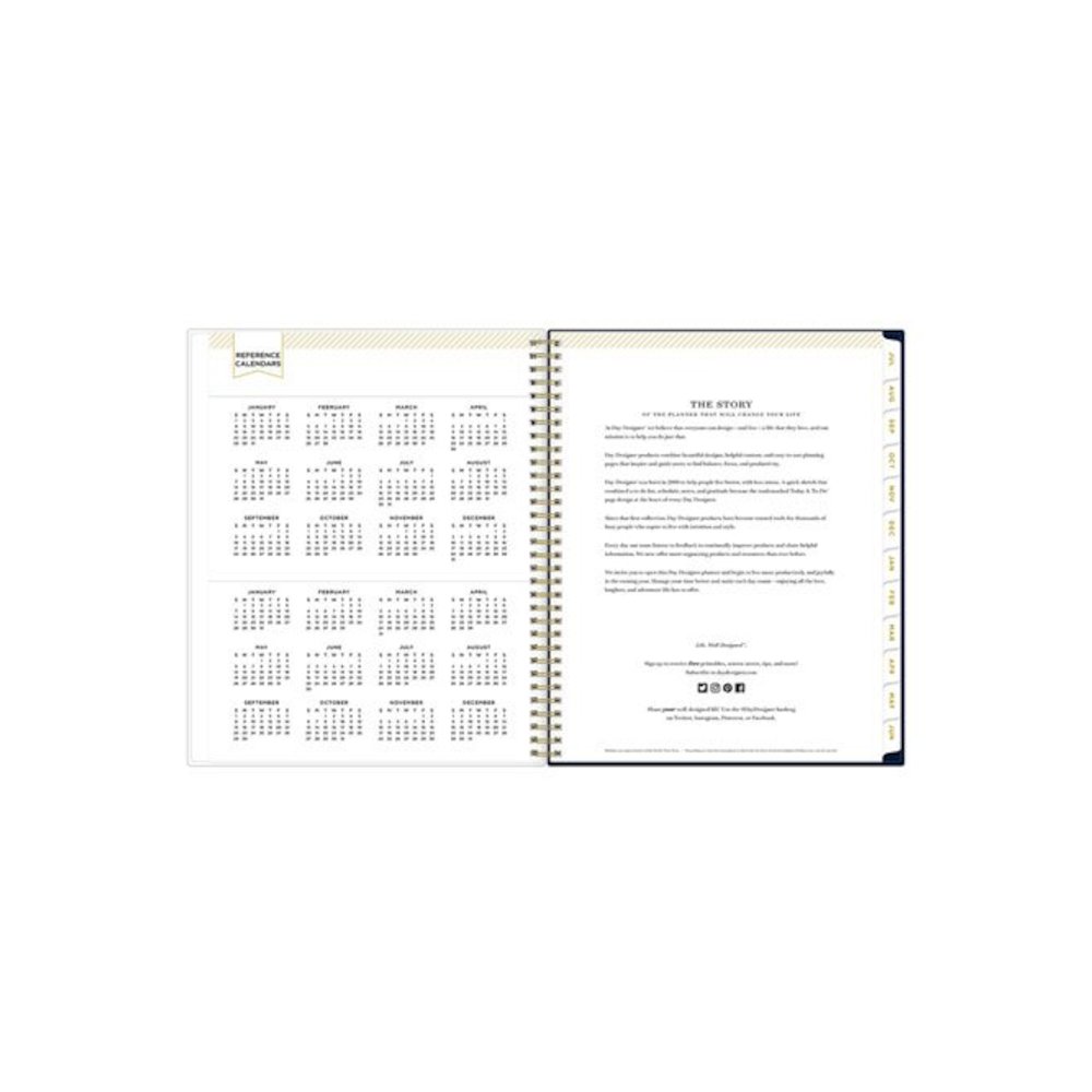 Day Designer Peyton Create-Your-Own Cover Weekly/Monthly Planner, Floral, 11 x 8.5, Navy, 12-Month (July to June): 2025-2026. Picture 7