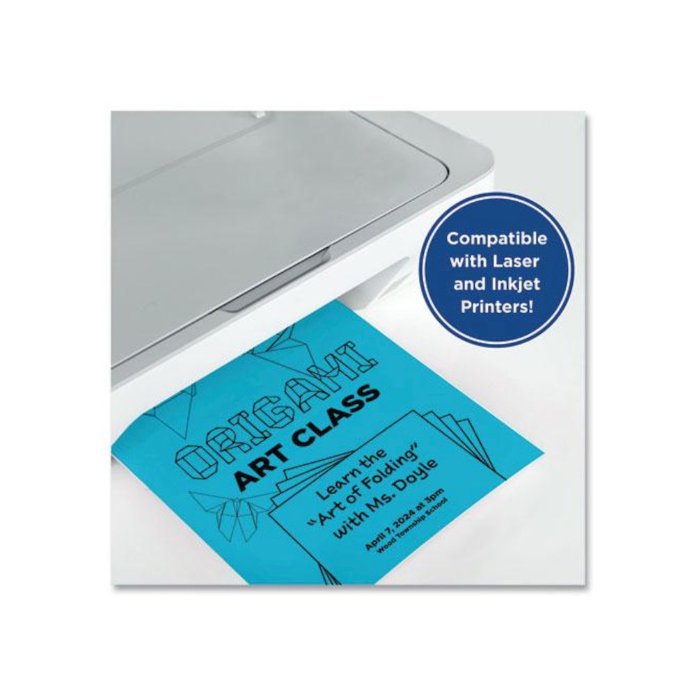 Color Paper, 24 lb Text Weight, 8.5 x 11, Blue, 500/Ream. Picture 3