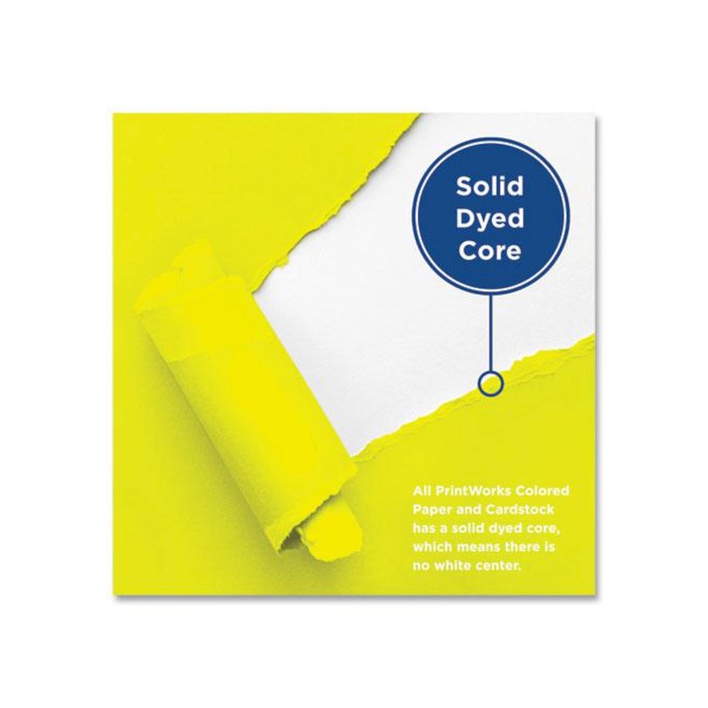Color Paper, 24 lb Text Weight, 8.5 x 11, Lemon Yellow, 500/Ream. Picture 4