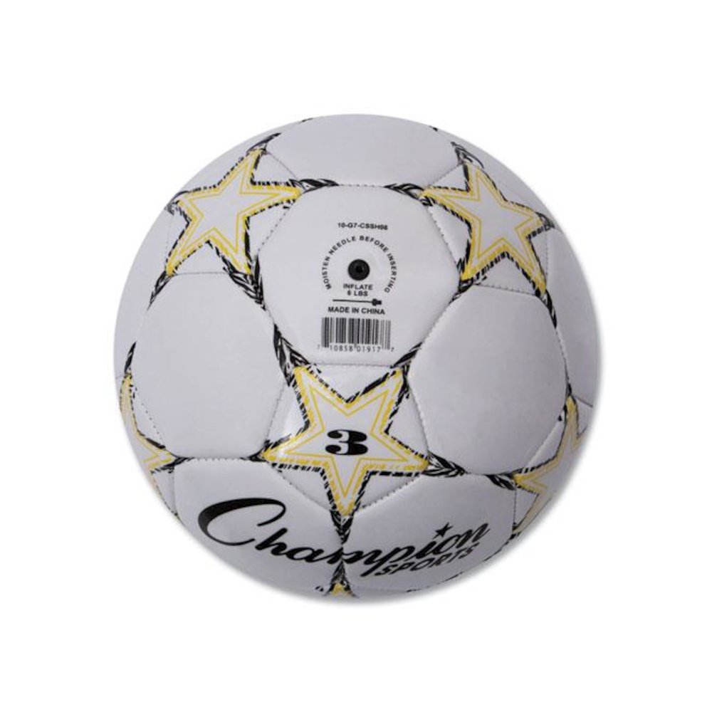 VIPER Soccer Ball, No. 3 Size, 7.25" to 7.5" Diameter, White. Picture 2