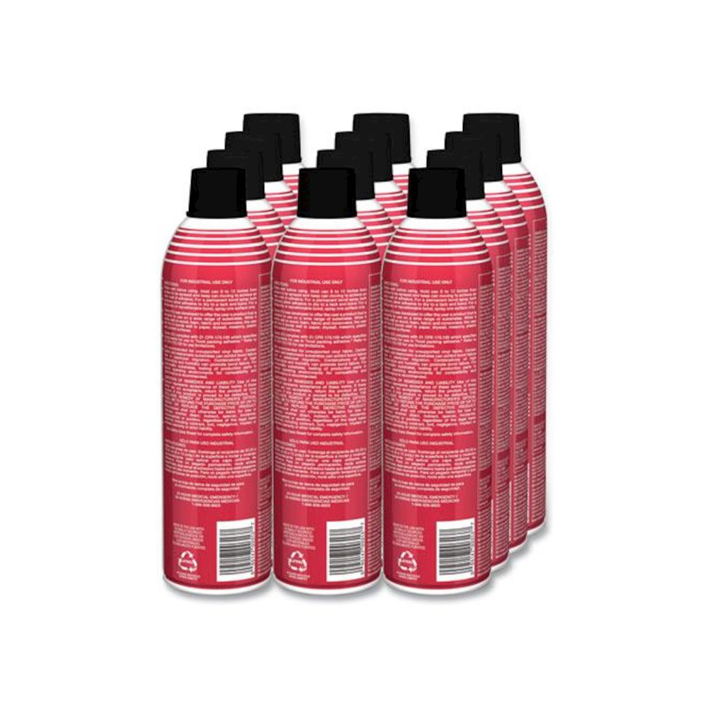 313 Fast Tack Upholstery Adhesive, 12 oz Aerosol Spray, Dries Clear, Dozen. Picture 2