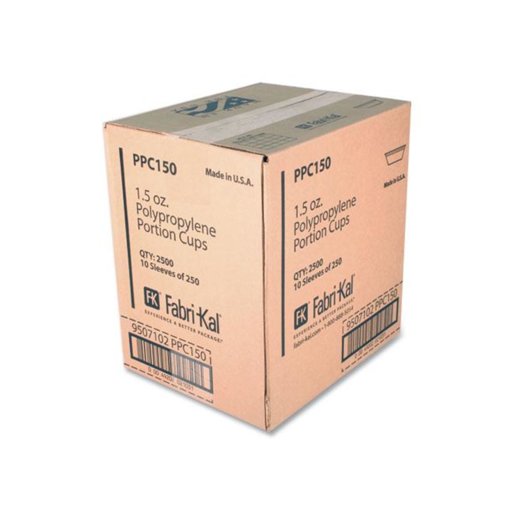 Portion Cups, 1.5 oz, Plastic, Clear, 250/Sleeve, 10 Sleeves/Carton. Picture 2