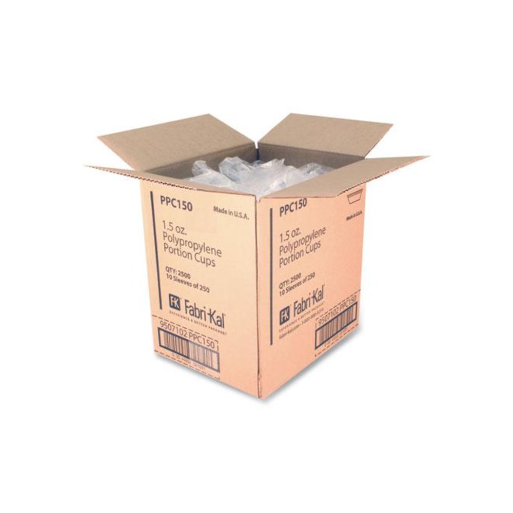 Portion Cups, 1.5 oz, Plastic, Clear, 250/Sleeve, 10 Sleeves/Carton. Picture 4
