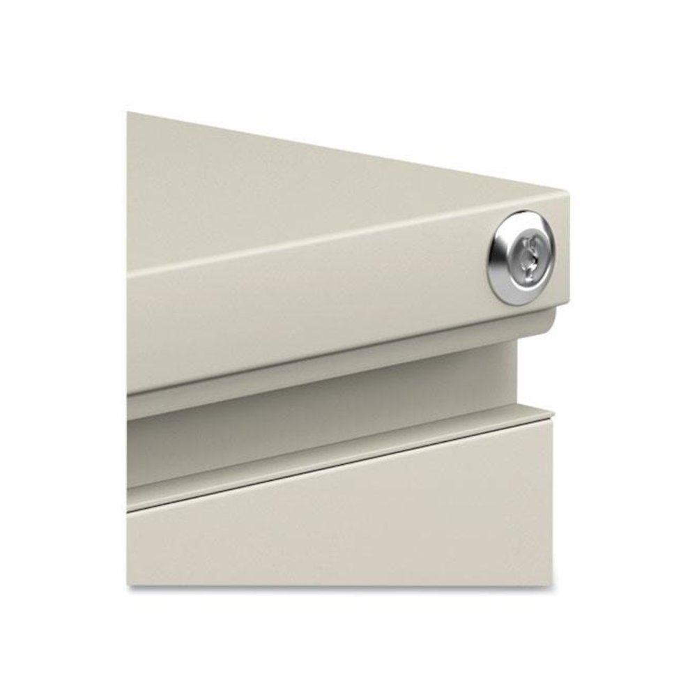 File Pedestal with Full-Length Pull, Left or Right, 3-Drawers: Box/Box/File, Legal/Letter, Putty, 14.96" x 19.29" x 27.75". Picture 6