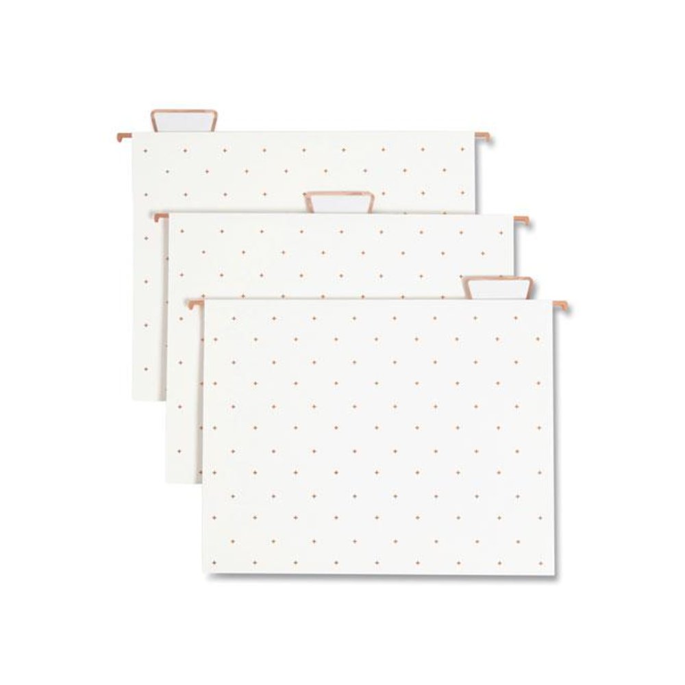 Letter-Size Desktop Fashion Filing Set, Rose Gold, (1) Rack, (3) Hanging Folders, (3) File Folders, (2) Trays,(1) Mail Sorter. Picture 3
