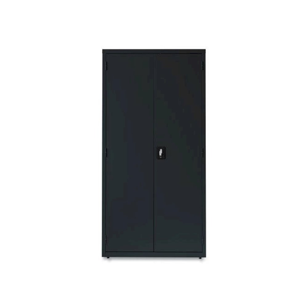 Economy Assembled Storage Cabinets, 5 Shelves, 36" x 18" x 72", Black. Picture 1