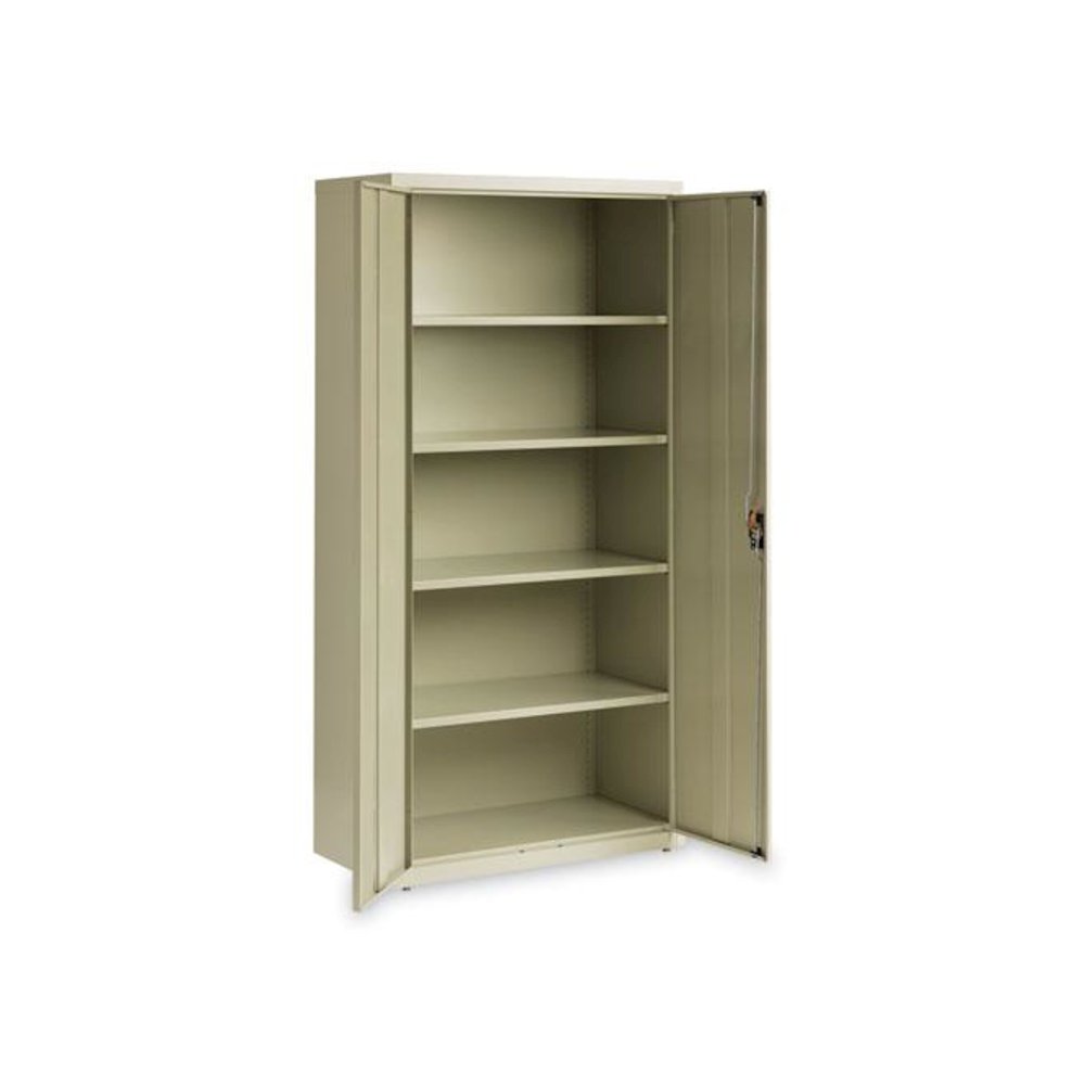 Economy Assembled Storage Cabinets, 5 Shelves, 36" x 18" x 72", Putty. Picture 3