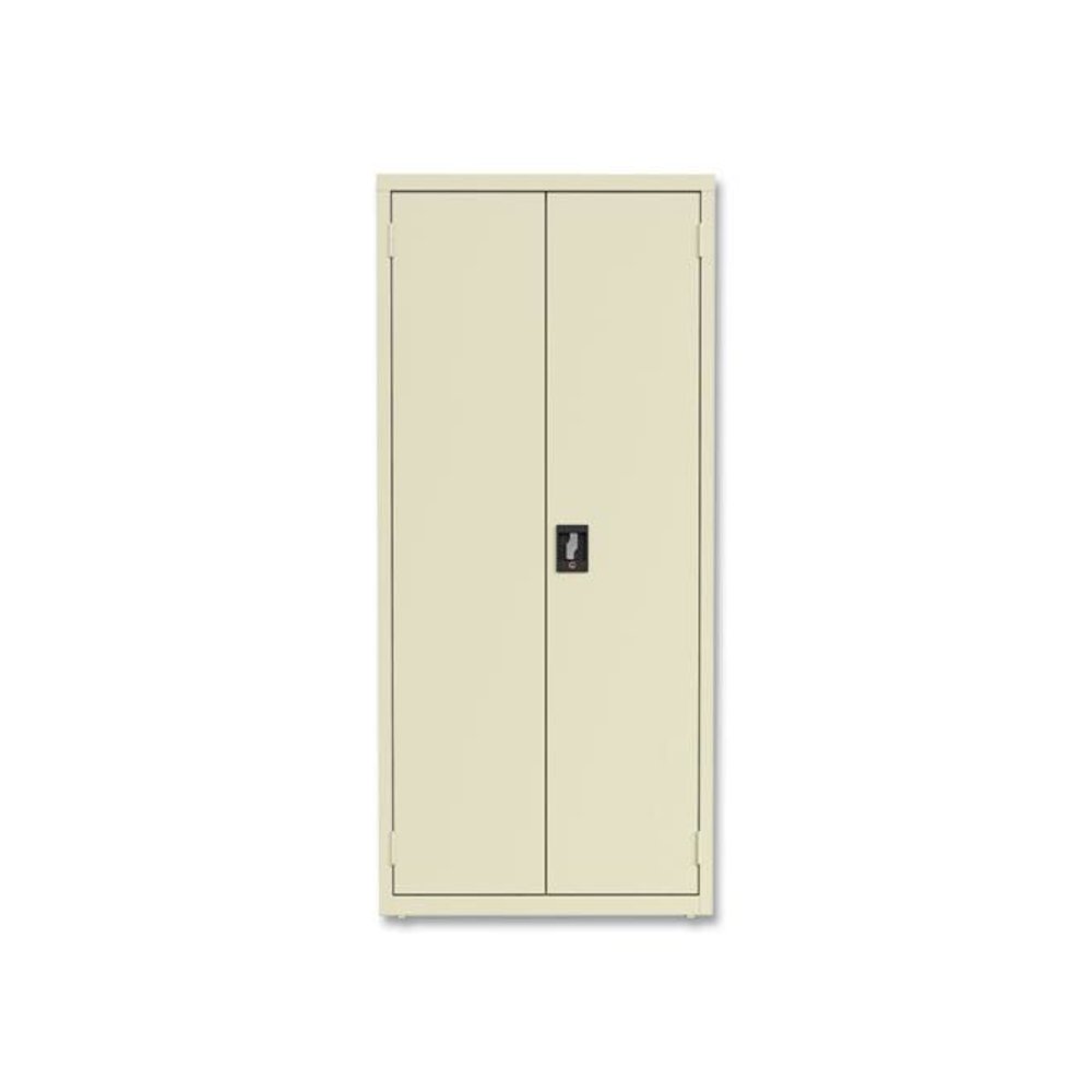 Economy Assembled Storage Cabinets, 4 Shelves, 30" x 15" x 66", Putty. Picture 1