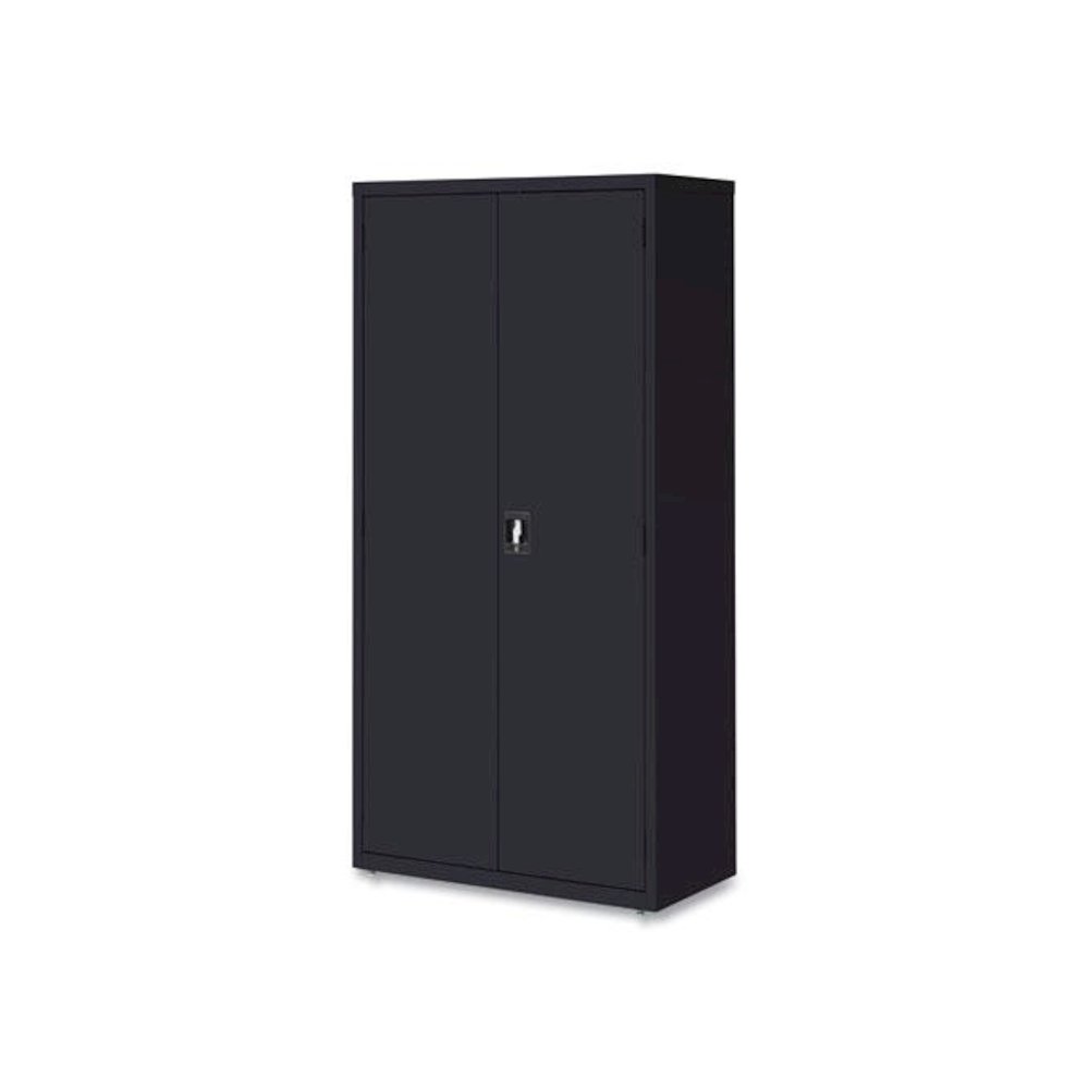 Economy Assembled Storage Cabinets, 5 Shelves, 36" x 18" x 72", Black. Picture 2