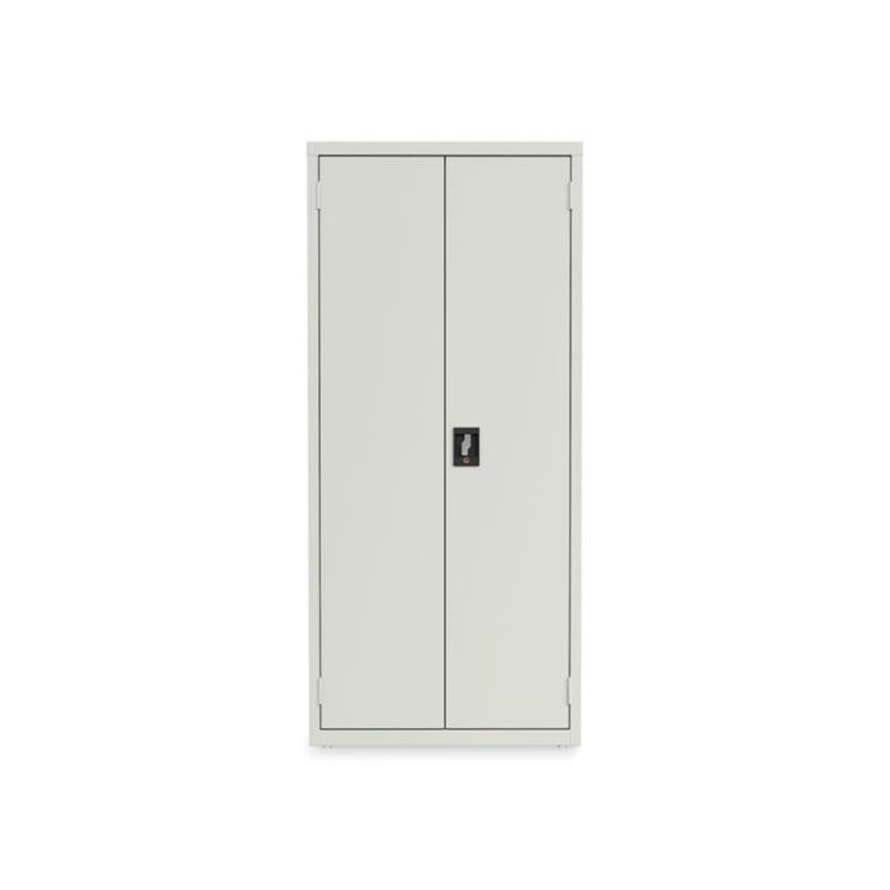 Economy Assembled Storage Cabinets, 4 Shelves, 30" x 15" x 66", Light Gray. Picture 1