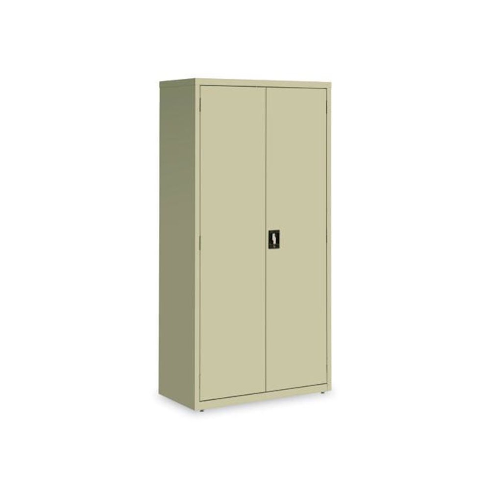 Economy Assembled Storage Cabinets, 5 Shelves, 36" x 18" x 72", Putty. Picture 2