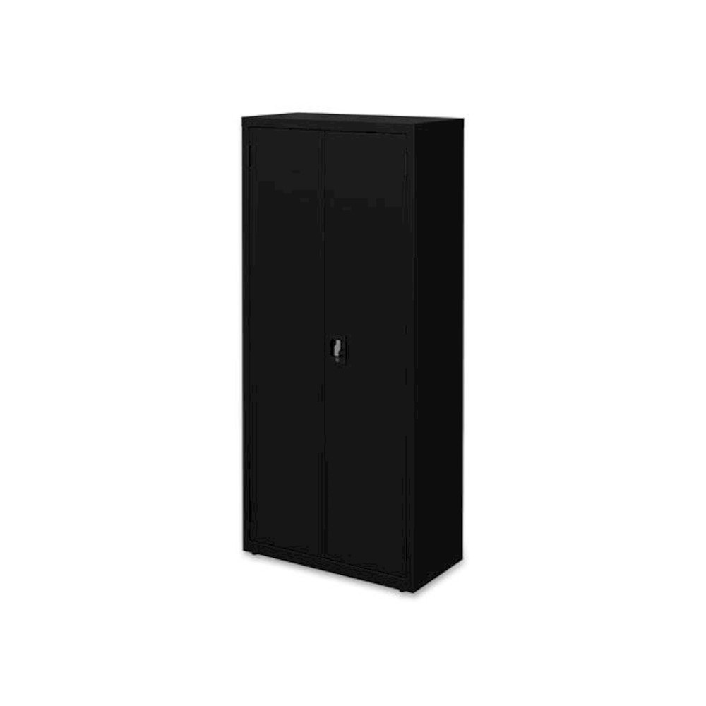 Economy Assembled Storage Cabinets, 4 Shelves, 30" x 15" x 66", Black. Picture 2
