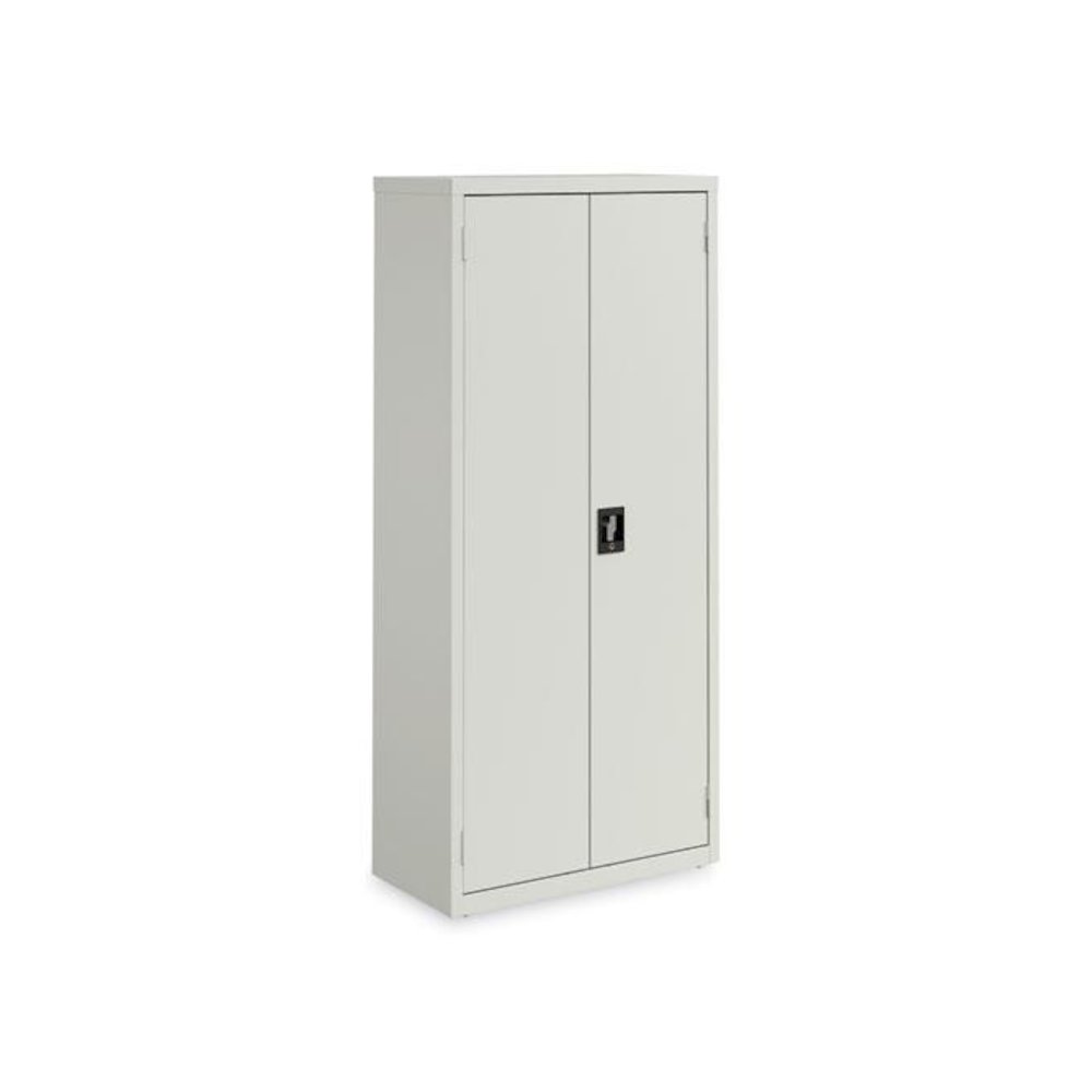 Economy Assembled Storage Cabinets, 4 Shelves, 30" x 15" x 66", Light Gray. Picture 2