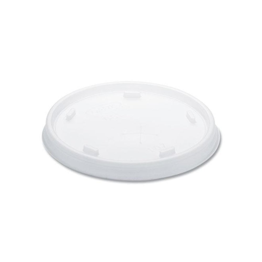 Plastic Cold Cup Lids, Fits 8 oz to 9 oz Cold Cups, Translucent, 100/Pack, 10 Packs/Carton. Picture 1