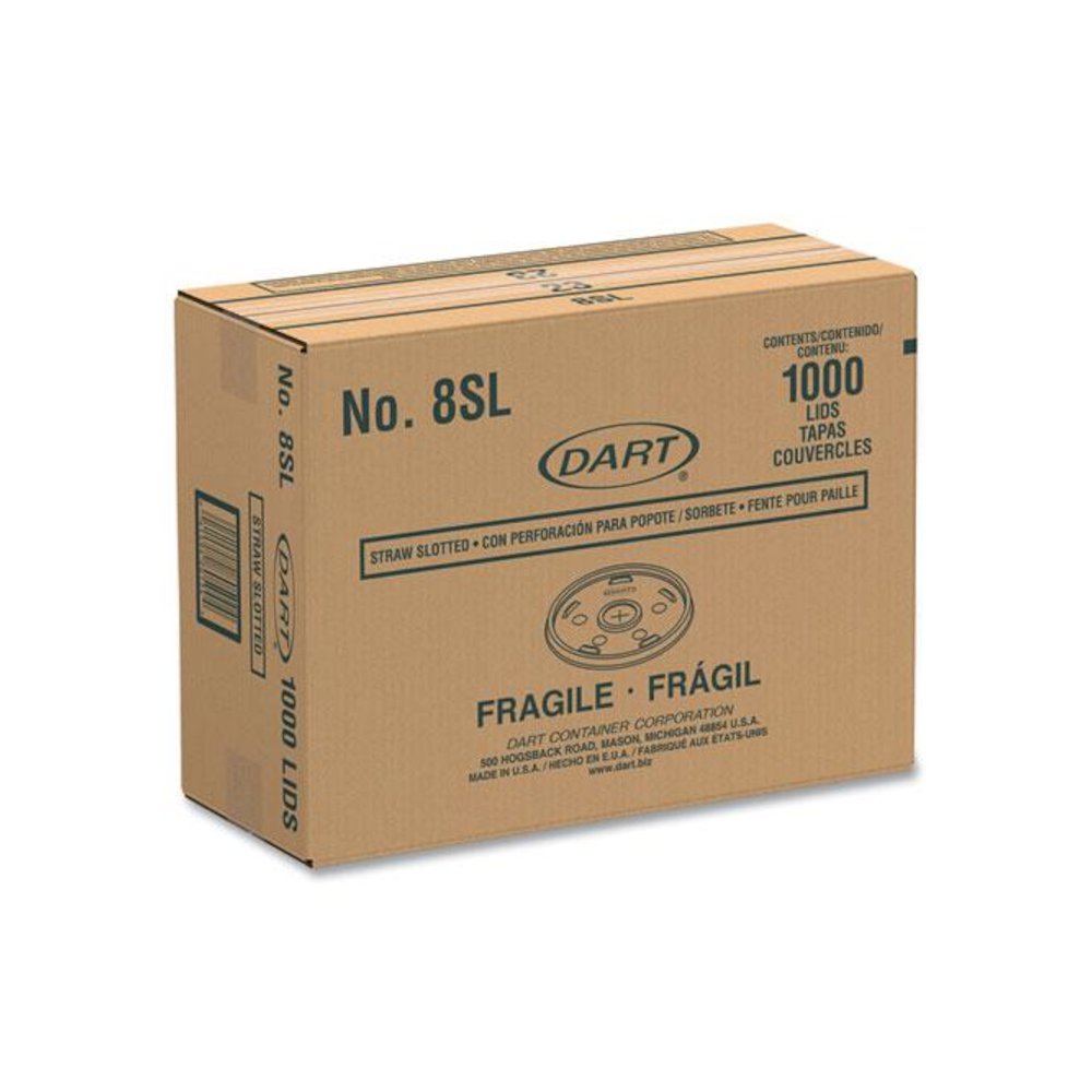Plastic Cold Cup Lids, Fits 8 oz to 9 oz Cold Cups, Translucent, 100/Pack, 10 Packs/Carton. Picture 2