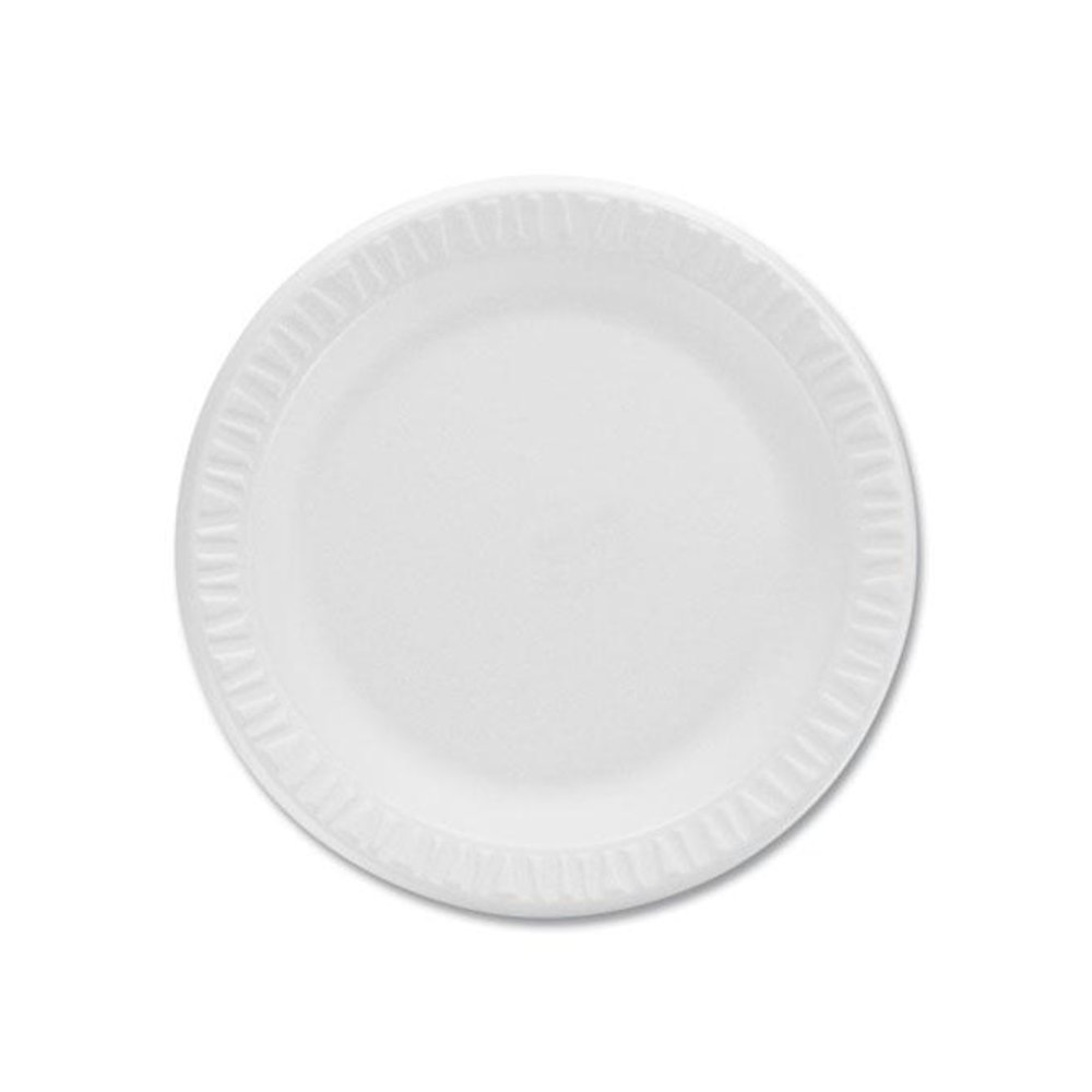 Concorde Non-Laminated Foam Plates, 9" dia, White, 125/Pack. Picture 1