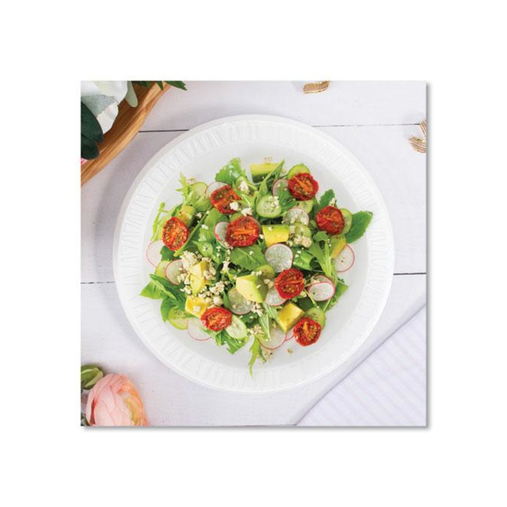 Concorde Non-Laminated Foam Plates, 9" dia, White, 125/Pack. Picture 4