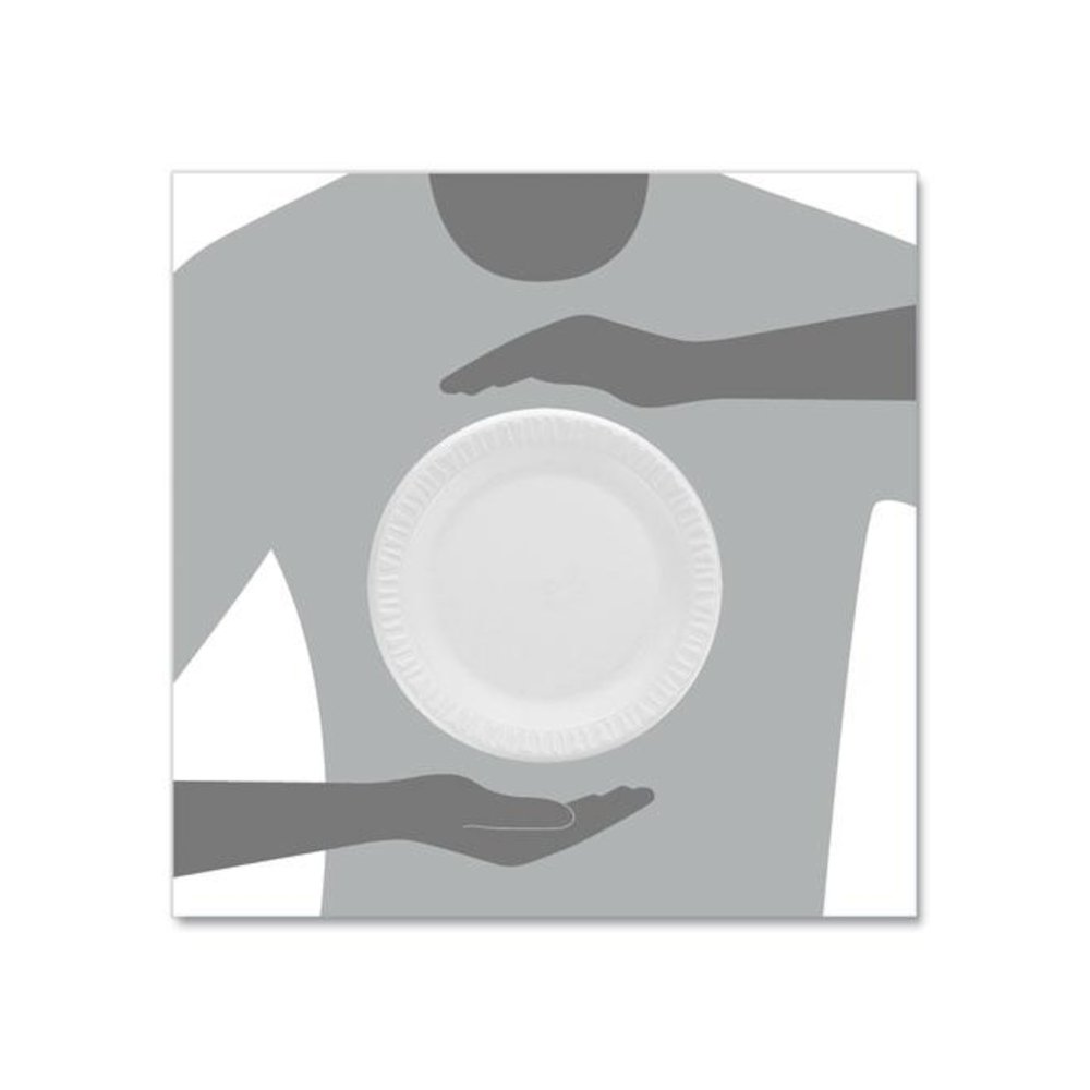 Concorde Non-Laminated Foam Plates, 9" dia, White, 125/Pack. Picture 6
