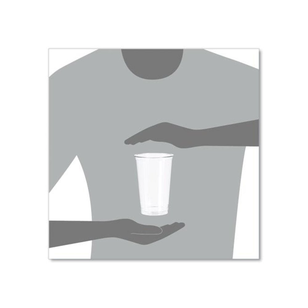 Ultra Clear PETE Cold Cups, 20 oz, Plastic, Clear, 50/Sleeve, 20 Sleeves/Carton. Picture 4