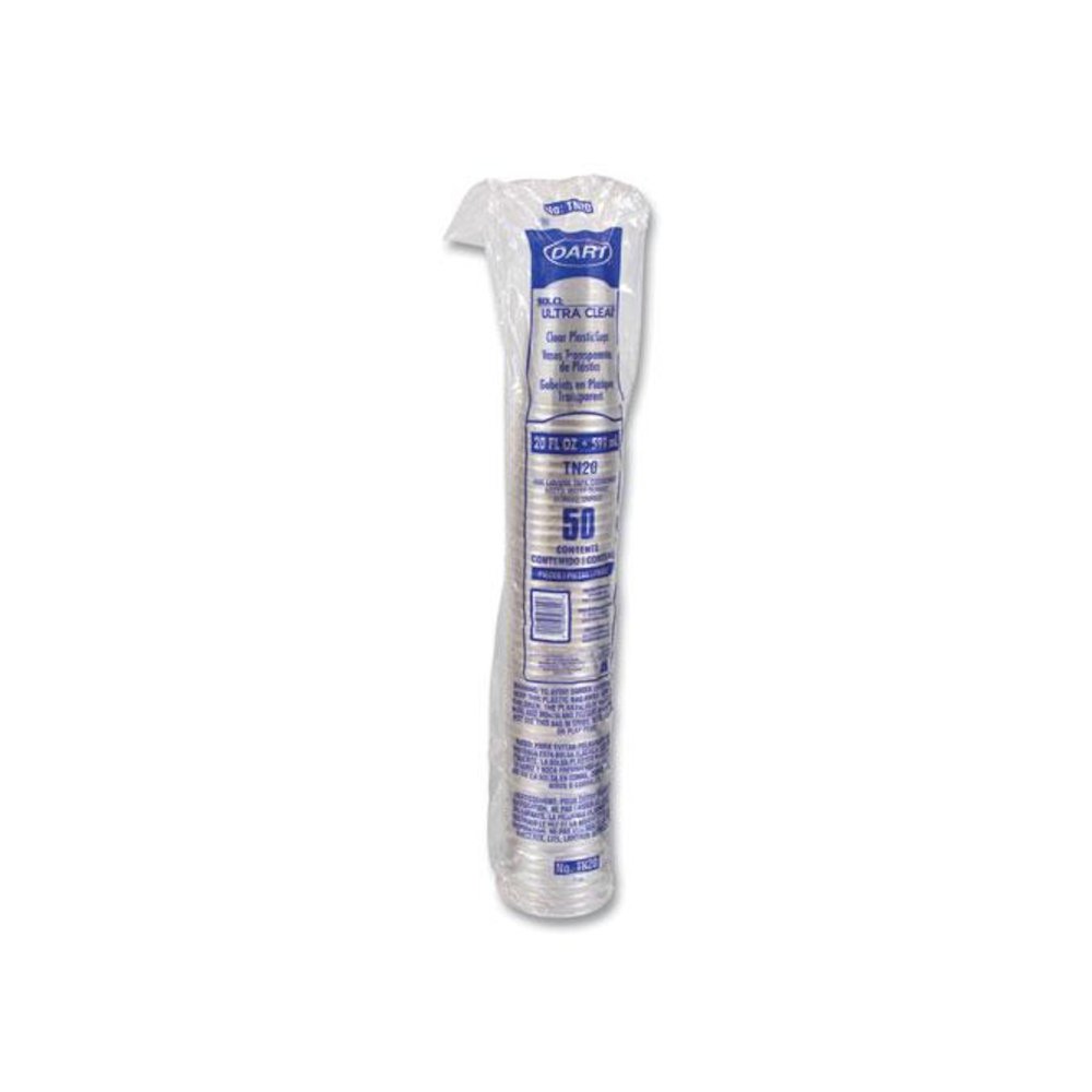 Ultra Clear PETE Cold Cups, 20 oz, Plastic, Clear, 50/Sleeve, 20 Sleeves/Carton. Picture 3