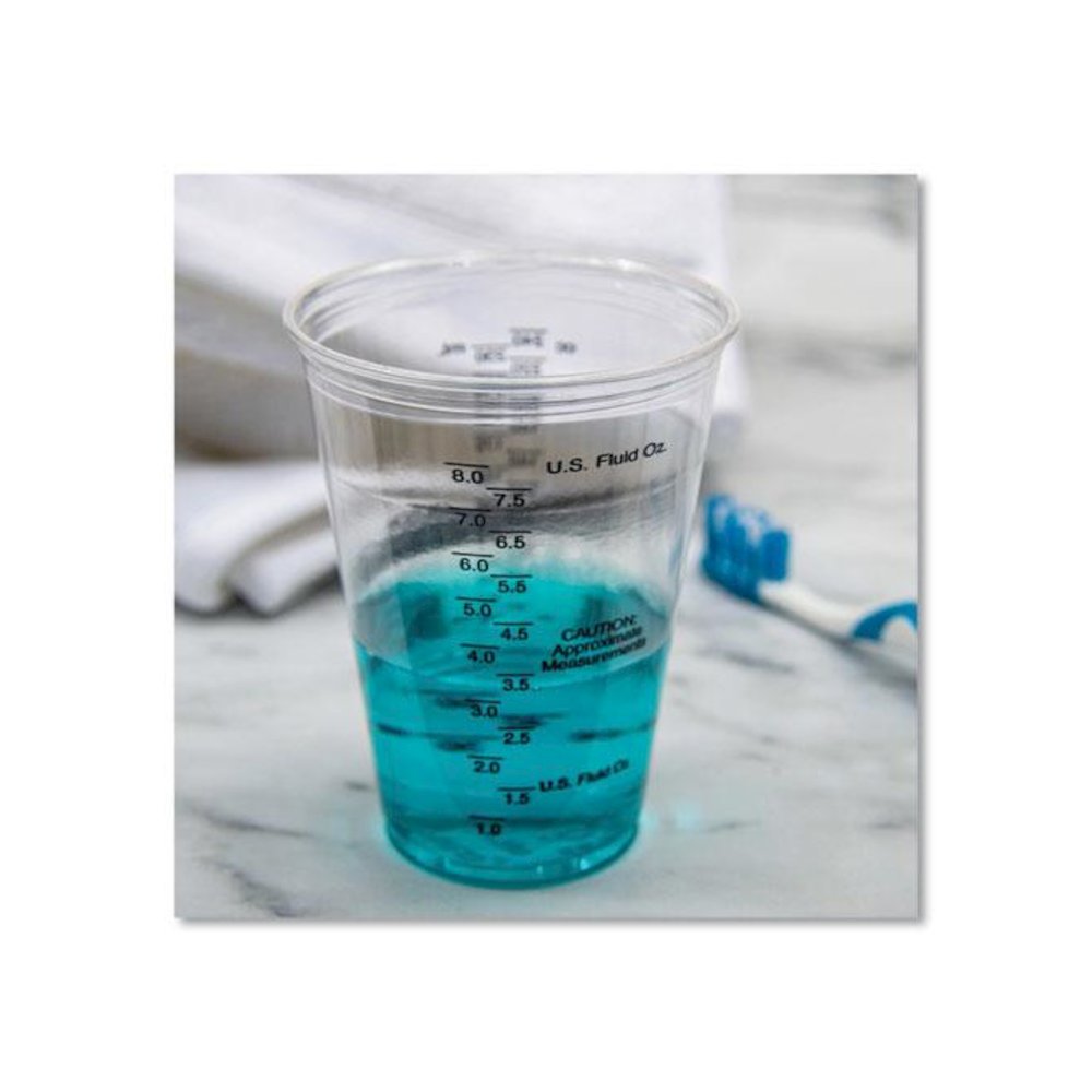 PET Graduated Medical and Dental Cups, 10 oz, Plastic, Clear, 50/Bag, 20 Bags/Carton. Picture 3