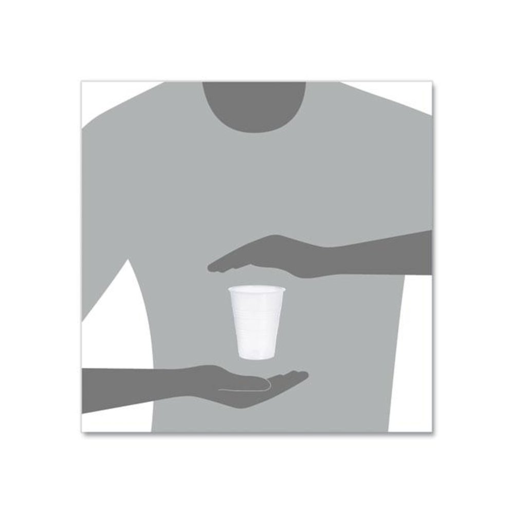 High-Impact Polystyrene Cold Cups, 9 oz, Plastic, Translucent, 100/Sleeve, 25 Sleeves/Carton. Picture 5