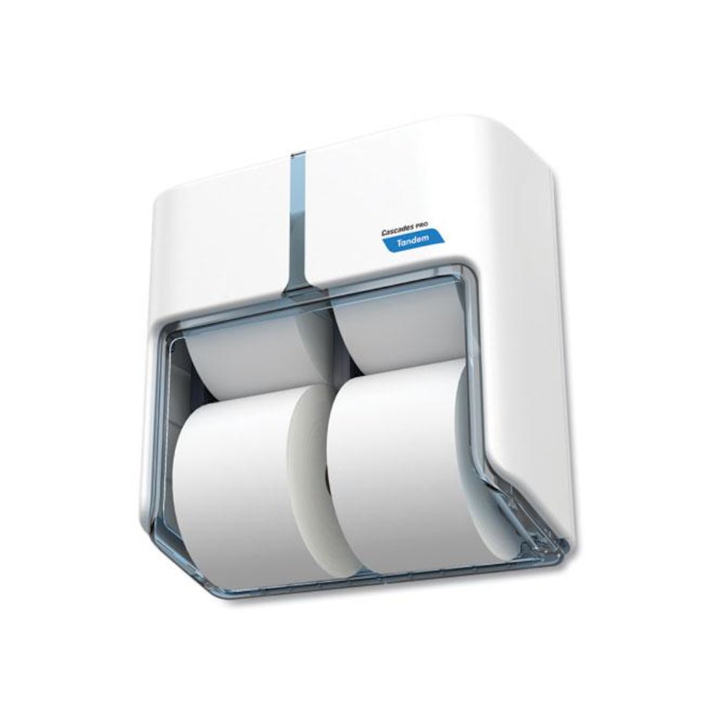 Tandem No Touch High Capacity Bath Tissue Dispenser, 12.6 x 6.6 x 12, White. Picture 6