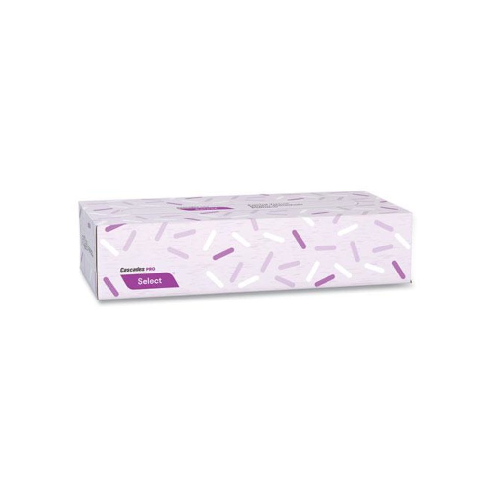 Select Flat Box Facial Tissue, 2-Ply, White, 100 Sheets/Box, 30 Boxes/Carton. Picture 2