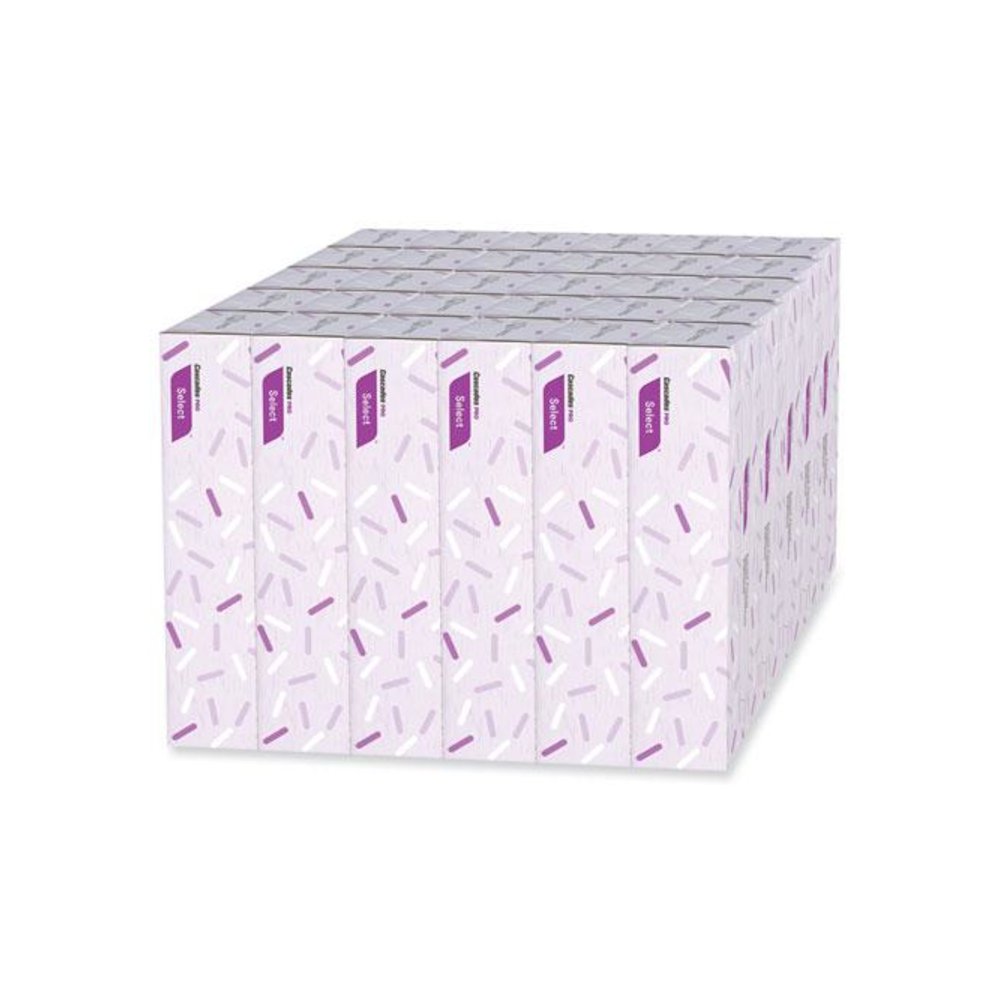Select Flat Box Facial Tissue, 2-Ply, White, 100 Sheets/Box, 30 Boxes/Carton. Picture 5