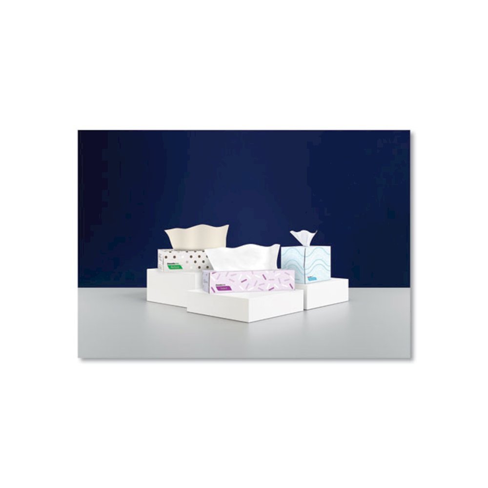 Select Flat Box Facial Tissue, 2-Ply, White, 100 Sheets/Box, 30 Boxes/Carton. Picture 6