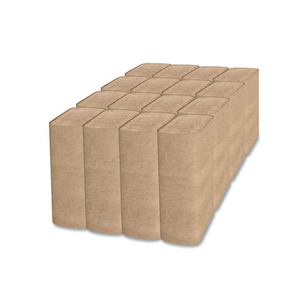 Select Folded Towels, Multifold, 1-Ply, 9 x 9.45, Natural, 250/Pack, 16 Packs/Carton. Picture 4