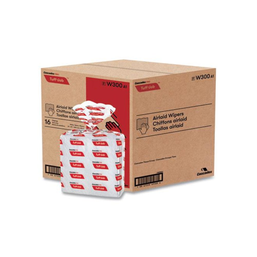 Tuff-Job S300 Airlaid Wipers, 12 x 13, White, 50/Pack, 16/Carton. Picture 4