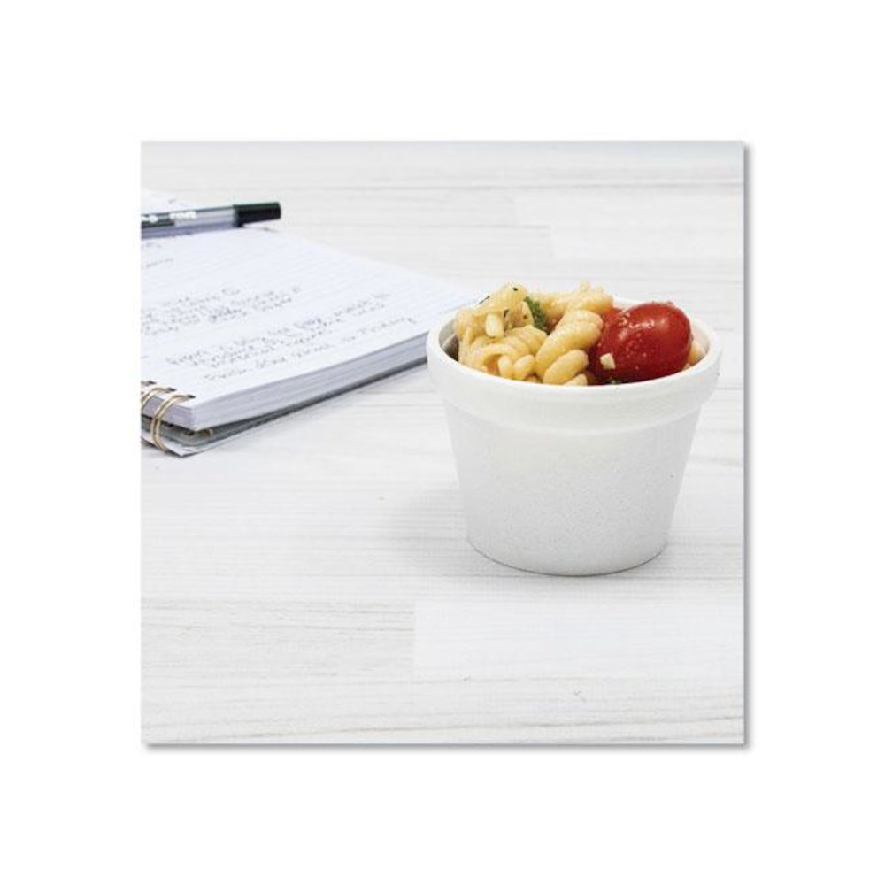 Bowl Containers, 4 oz, White, Foam, 1,000/Carton. Picture 5