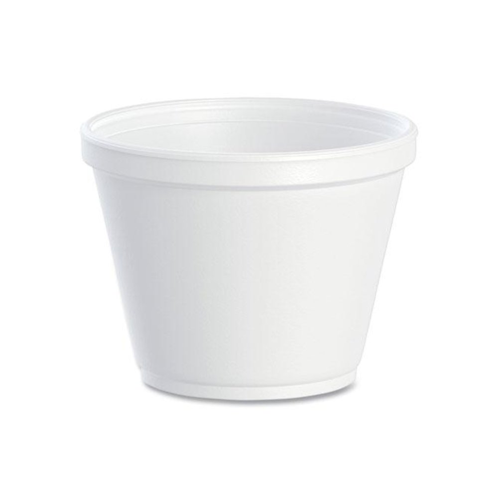 Food Containers, 12 oz, White, Foam, 25/Bag, 20 Bags/Carton. Picture 1