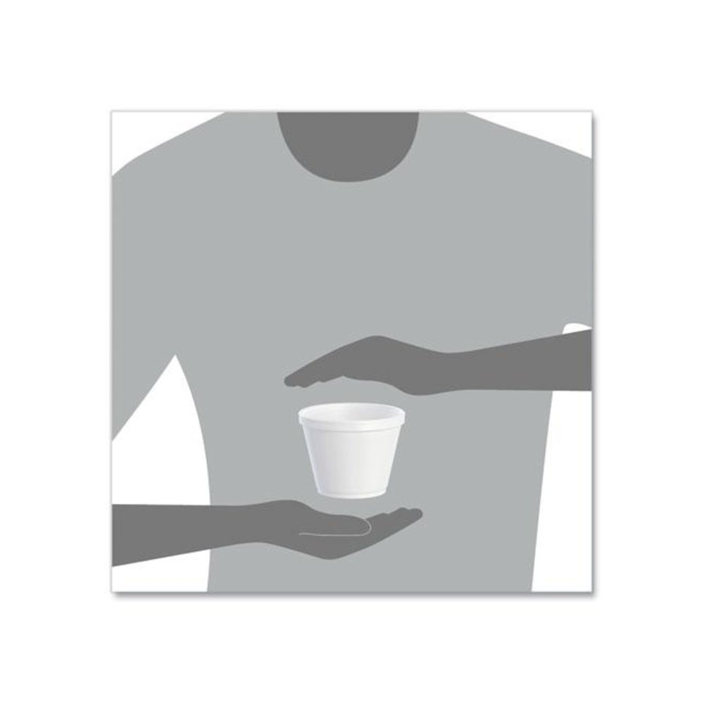 Food Containers, 12 oz, White, Foam, 25/Bag, 20 Bags/Carton. Picture 6