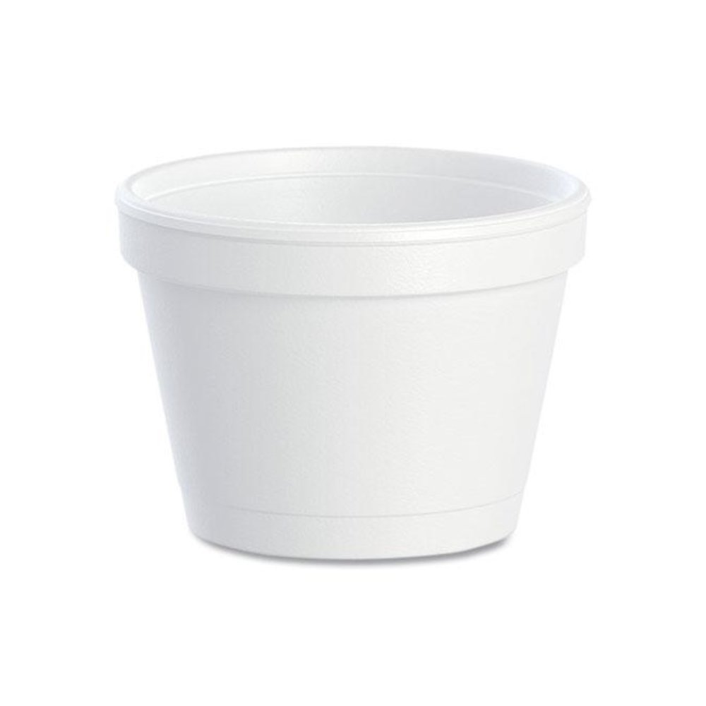 Bowl Containers, 4 oz, White, Foam, 1,000/Carton. Picture 1