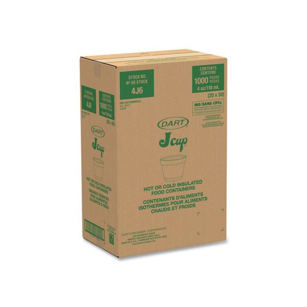Bowl Containers, 4 oz, White, Foam, 1,000/Carton. Picture 2