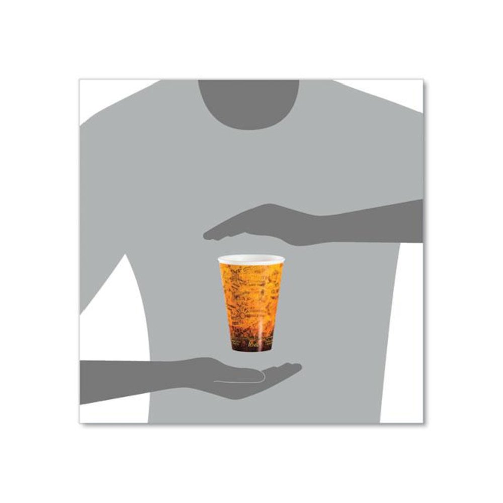 Fusion Escape Foam Hot/Cold Cups, 16 oz, Brown/Black, 1,000/Carton. Picture 6