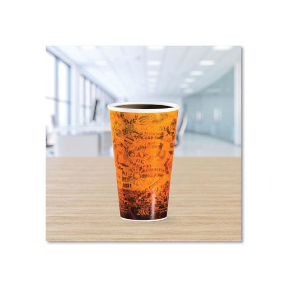 Fusion Escape Foam Hot/Cold Cups, 20 oz, Brown/Black, 500/Carton. Picture 4