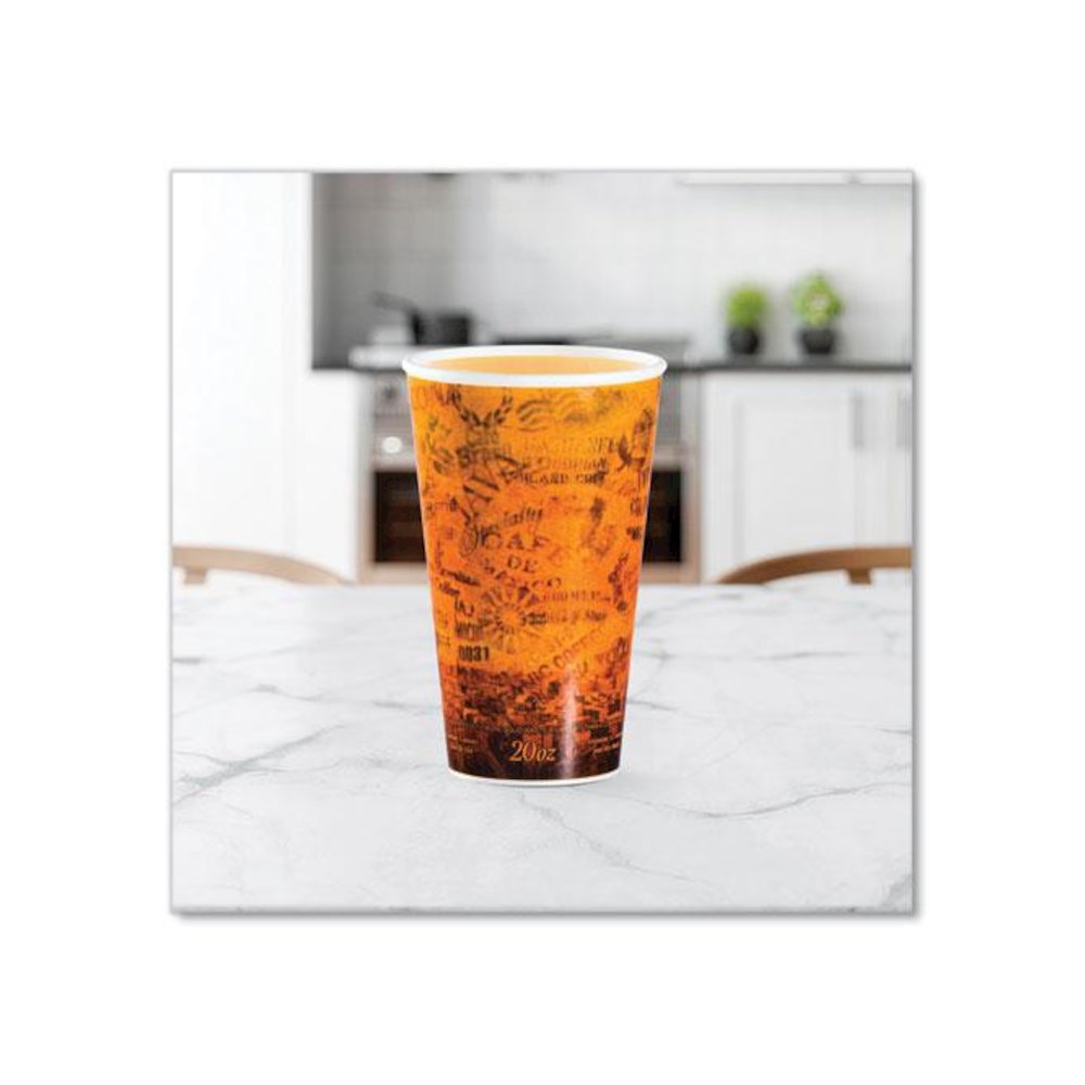 Fusion Escape Foam Hot/Cold Cups, 20 oz, Brown/Black, 500/Carton. Picture 5