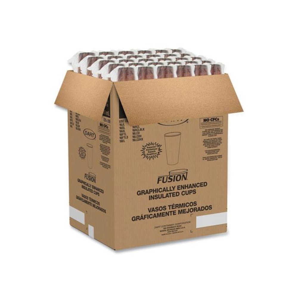 Fusion Escape Foam Hot/Cold Cups, 20 oz, Brown/Black, 500/Carton. Picture 7