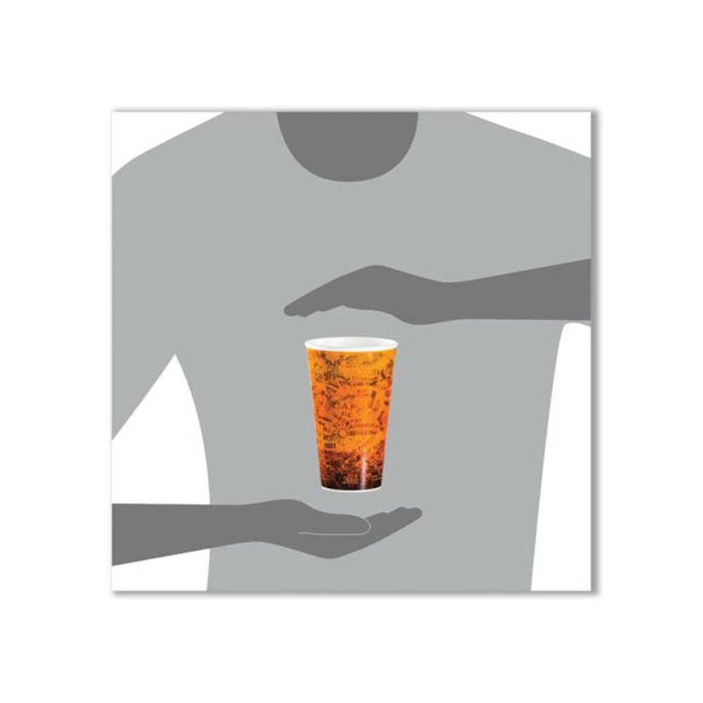 Fusion Escape Foam Hot/Cold Cups, 20 oz, Brown/Black, 500/Carton. Picture 6